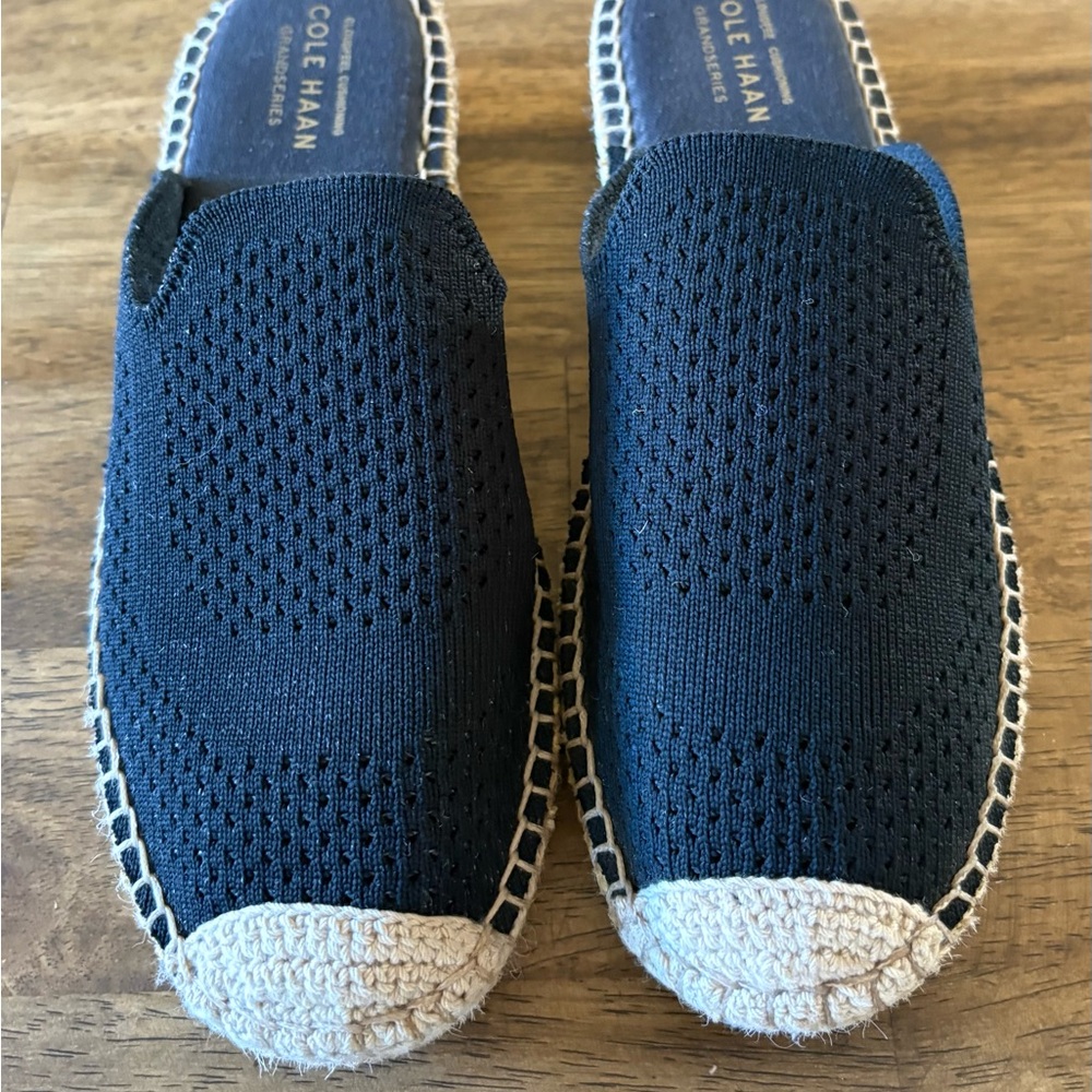 Cole Haan Black Slip-On Espadrilles
